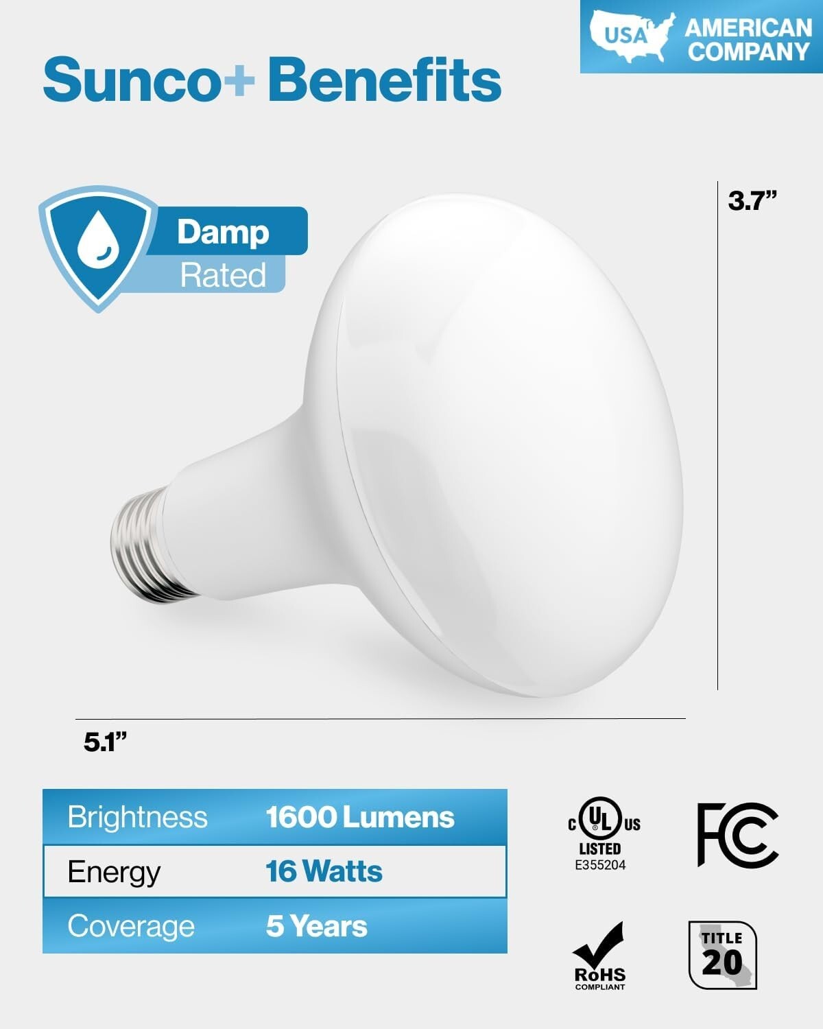 Energy-Efficient LED Bulbs - 12 BR30 Dimmable Flood Lights, Instant Brightness