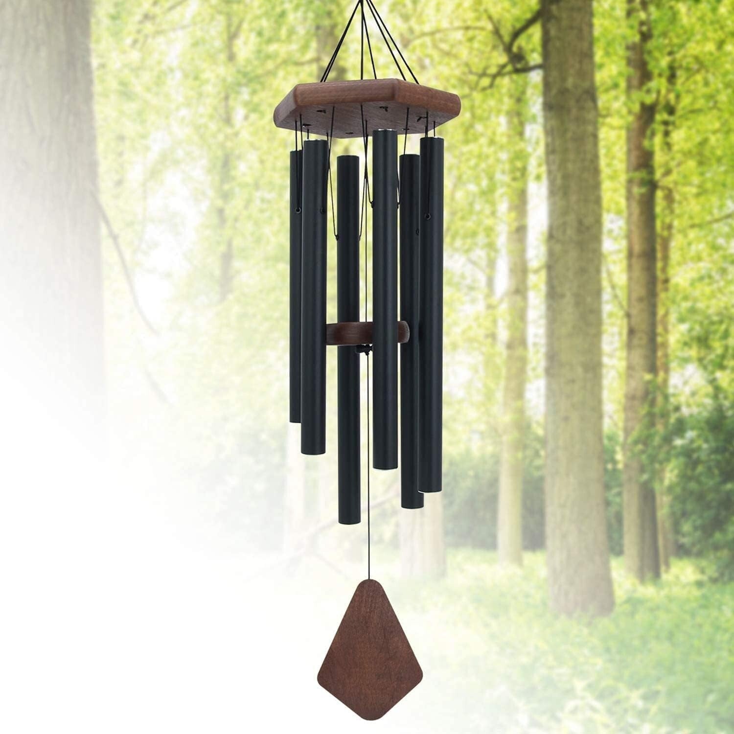 Elegant 30" Indoor/Outdoor Wind Chimes - Musical Home Decoration with Beech Wood