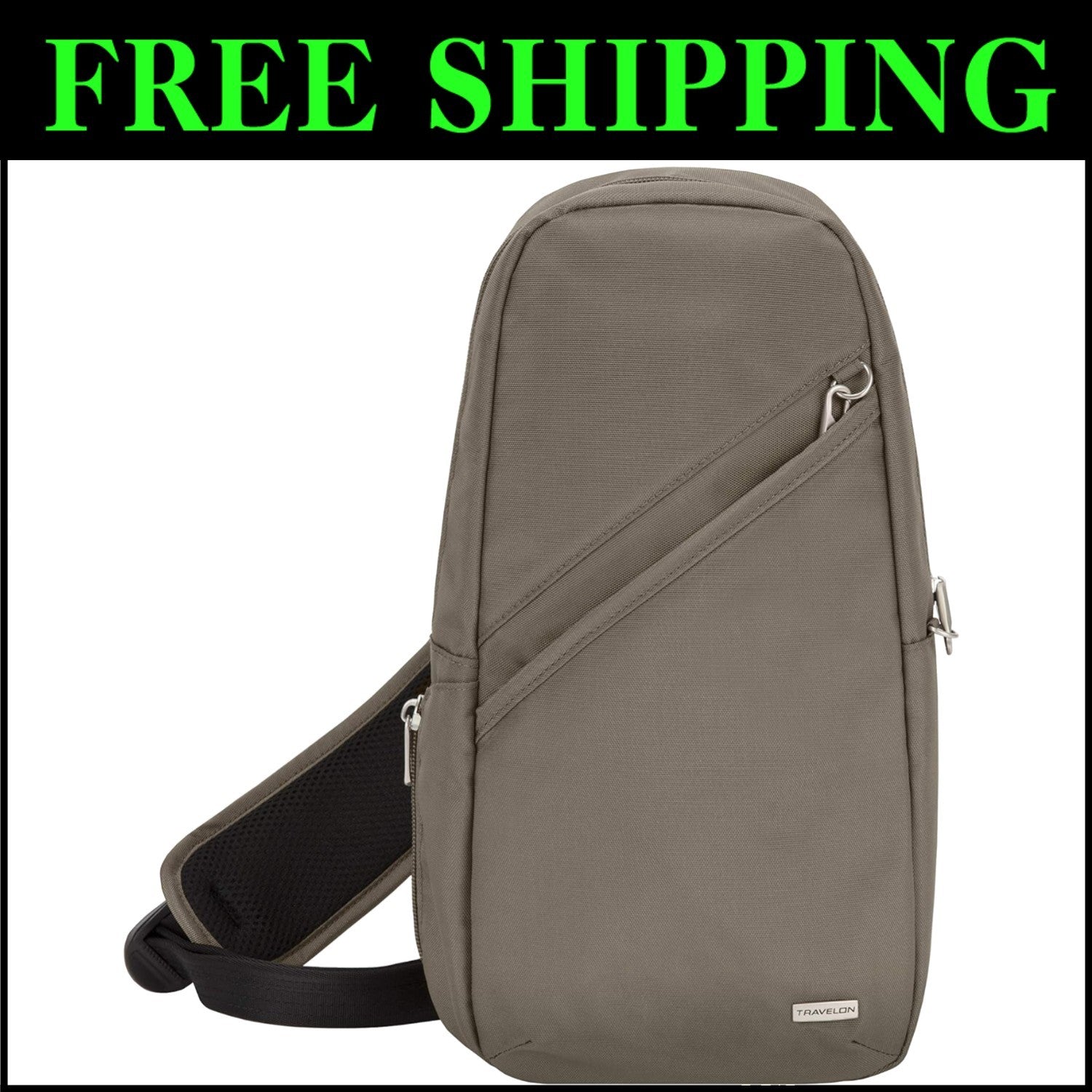 Elegant Anti-Theft Sling Bag with Organizer Pockets and Water Bottle Holder