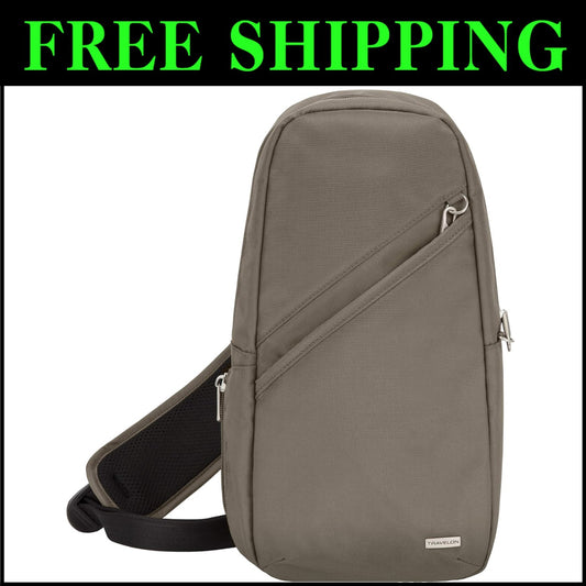 Elegant Anti-Theft Sling Bag with Organizer Pockets and Water Bottle Holder