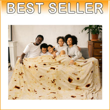 Load image into Gallery viewer, Realistic Tortilla Blanket 120” - Soft, Washable Flannel for Home &amp; Travel