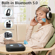 Load image into Gallery viewer, Compact Bluetooth CD Player with LCD Display &amp; Stereo Speakers for Music Sharing