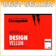 Load image into Gallery viewer, Erasable 18" x 24" 1000H Cotton Vellum Pad - 50 Sheets for Artwork and Drafting