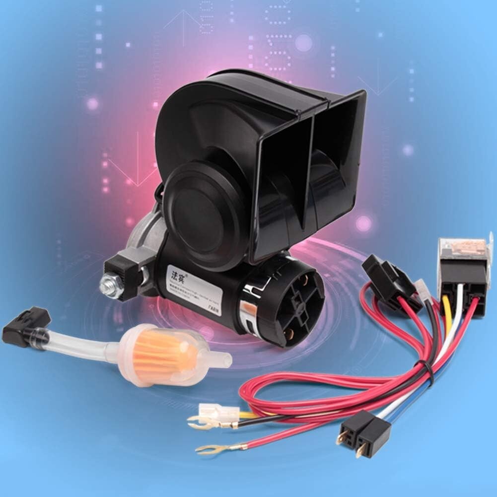 Premium Compact Electric Horn - 150DB Loud Train Sound for Trucks & SUV - 2PCS