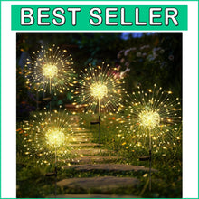 Load image into Gallery viewer, 120 LED Solar Garden Lights 4-Pack - Waterproof Decorative Outdoor Lighting
