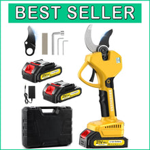Load image into Gallery viewer, Modern Cordless Pruning Shears with 2 Lithium-Ion Batteries and Safety Features