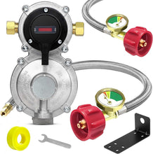 Load image into Gallery viewer, Efficient RV Propane Regulator with No-Interrupt Changeover &amp; 18" Braided Hoses