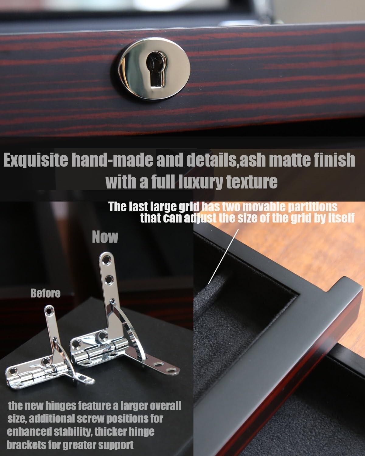 Sturdy Ebony Knife Display Box - Organize and Showcase Your Collection