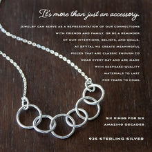 Load image into Gallery viewer, Timeless 925 Sterling Silver Necklace with Unique Six Circles for 60th Birthdays