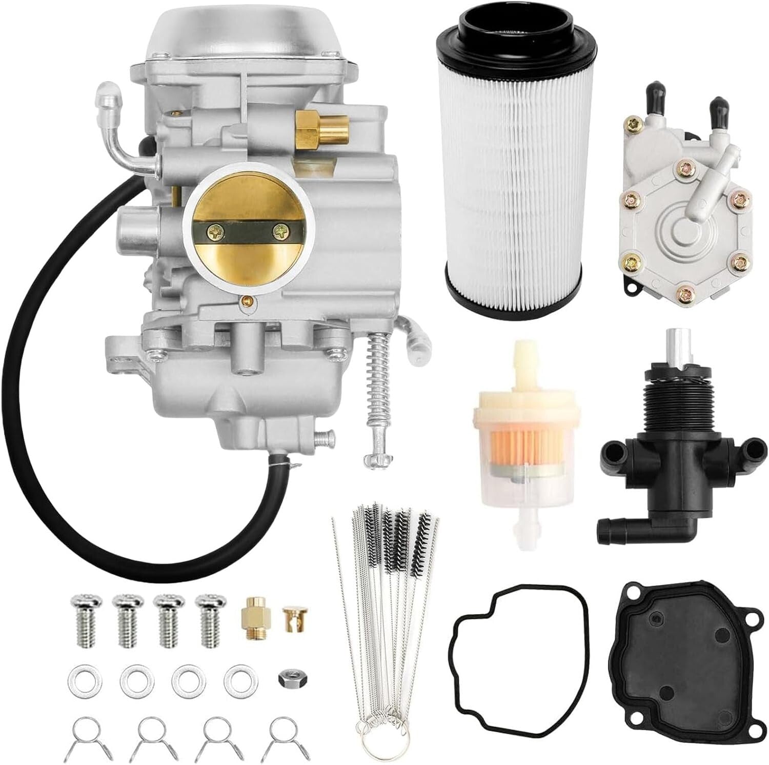 Compact Polaris Carburetor Replacement with Fuel Pump – ATV Essentials 2000-2014