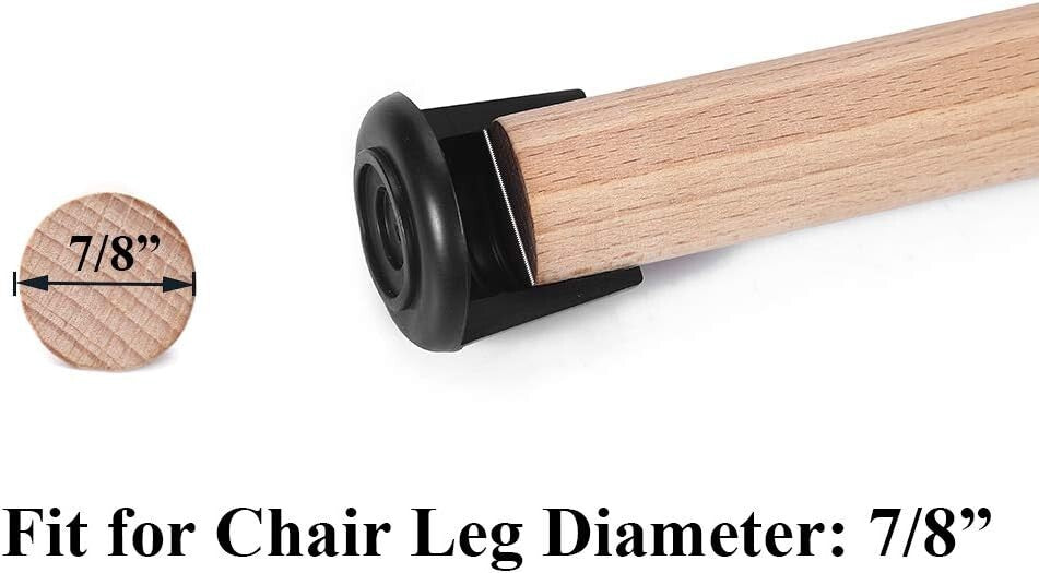 Easy Install Non-Slip Round Chair Leg Protectors - 64 Pack for Hardwood Floors
