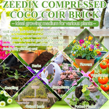 Load image into Gallery viewer, 12 Pack Natural Coco Coir Bricks - Low EC &amp; pH Balanced Gardening Medium