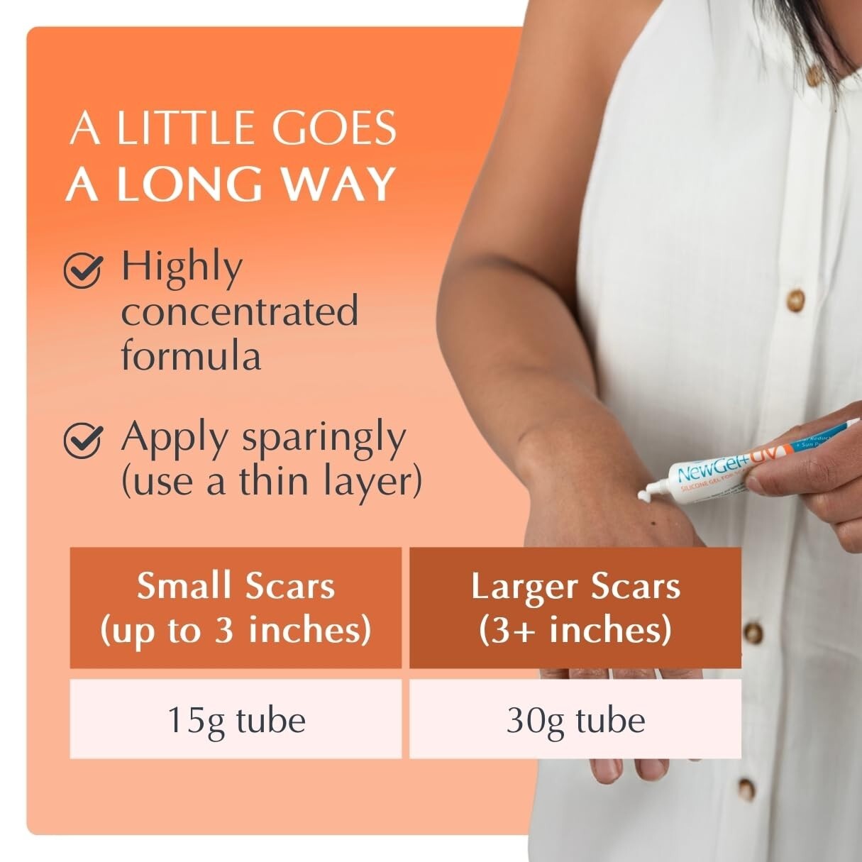 Unscented NewGel Plus UV Scar Gel with Mineral Sunscreen for Total Protection