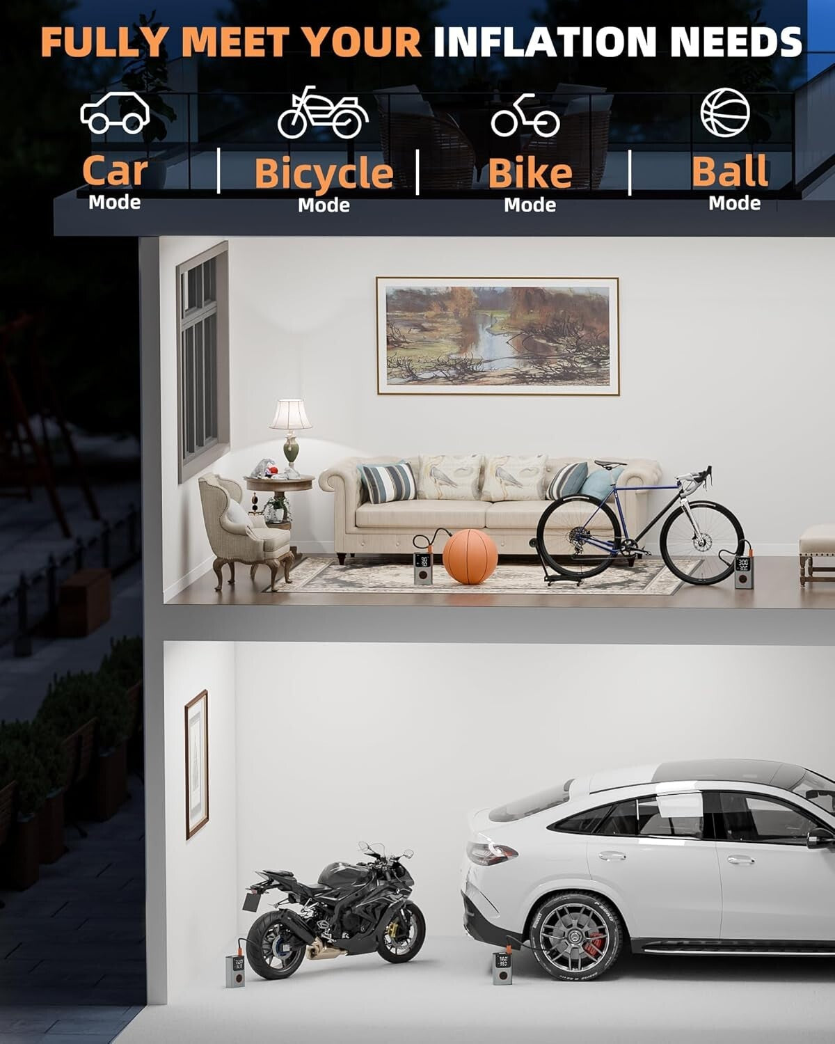 Essential 150PSI Air Compressor - Multi-Use for Tires, Balls & Emergency Needs