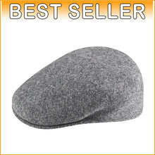 Load image into Gallery viewer, Men’s 100% Wool 504 Flat Cap - Stylish Moonstruck XL for Fall &amp; Winter
