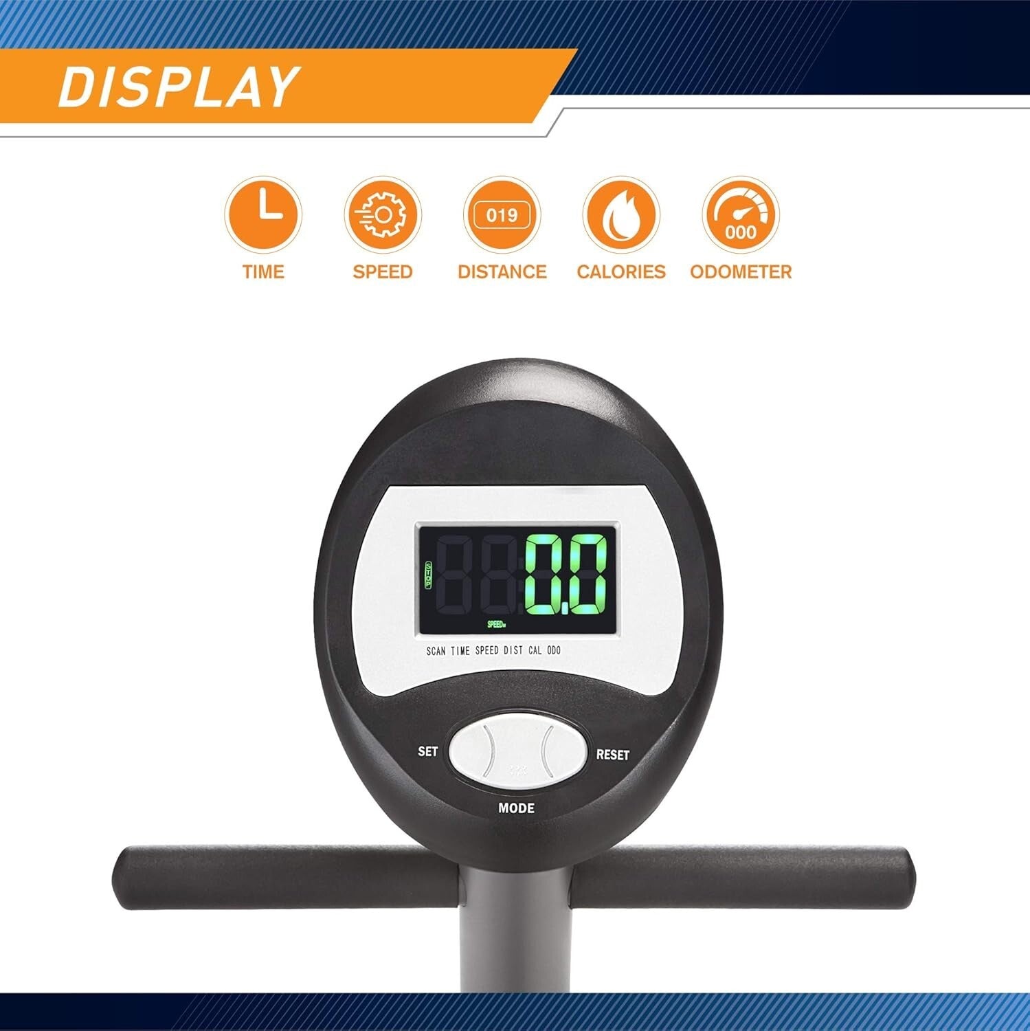 Adjustable Magnetic Resistance Exercise Bike for Home Fitness - 8 Levels