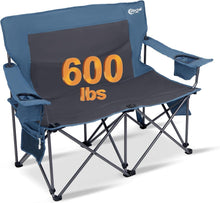 Load image into Gallery viewer, Ergonomic Two-Seater Camping Chair for Outdoor Adventures - 600lbs Support