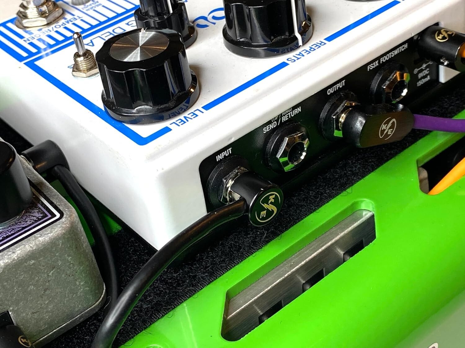 6 Piece Solderless Guitar Pedal Patch Cable Set - Ideal for Tidy Pedalboards