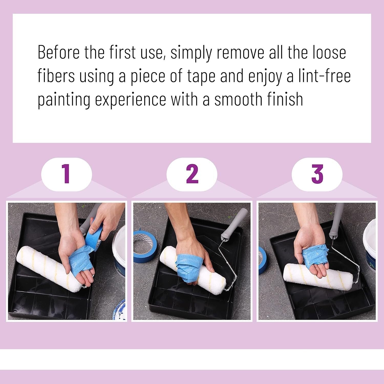 Durable and Washable 9 Inch Paint Roller Covers - 24 Pack for All Projects