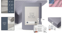 Load image into Gallery viewer, California King Organic Fitted Grounding Sheet with Silver Fiber - Gray 400TC