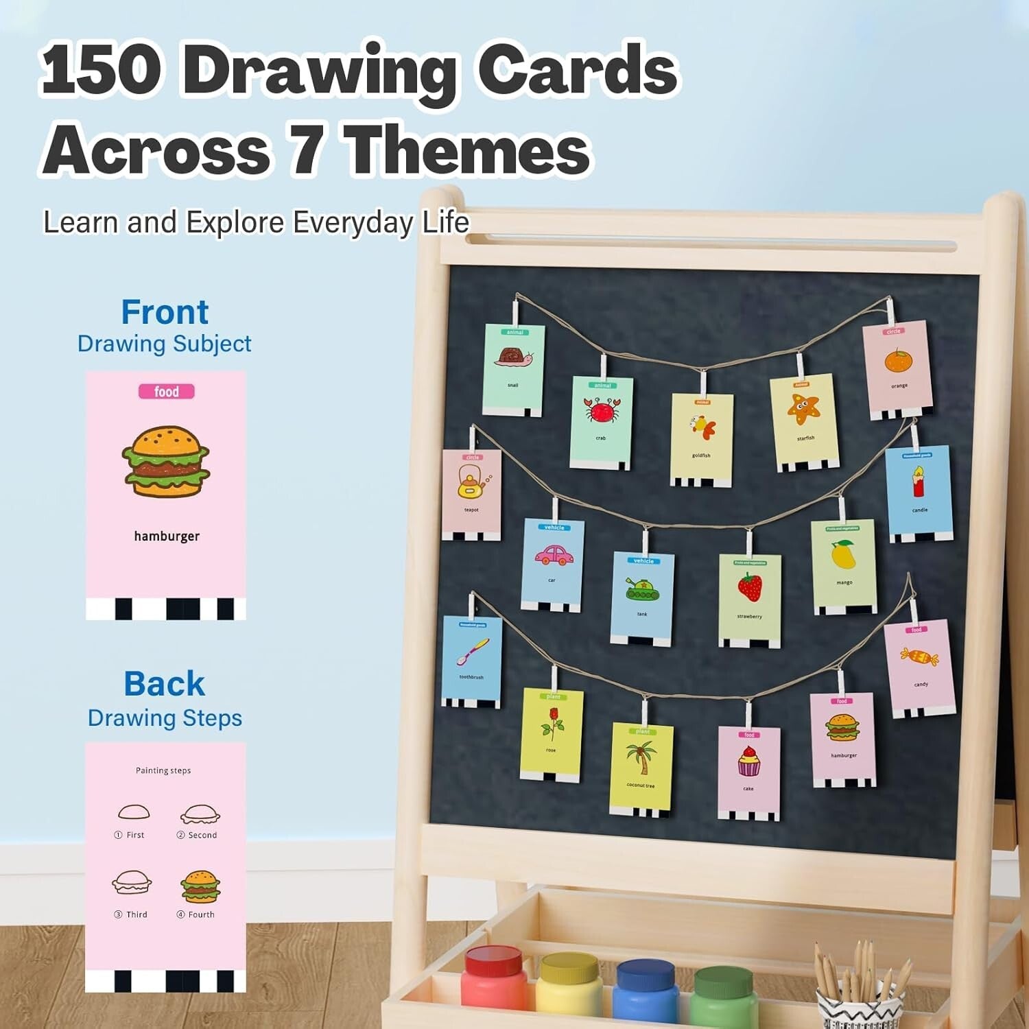 Creative Drawing Robot for Kids with 150 Interactive Cards & Music Features