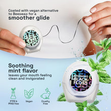 Load image into Gallery viewer, Black Floss: Expanding Mint Dental Floss for Superior Plaque Removal - 275 Yards