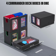 Load image into Gallery viewer, Elegant 5-Compartment Deck Box for Double-Sleeved Cards - Ideal for Collectors