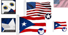 Load image into Gallery viewer, Durable 3x5 Ft USA and Puerto Rico Flag Set - Perfect for Parades &amp; Celebrations