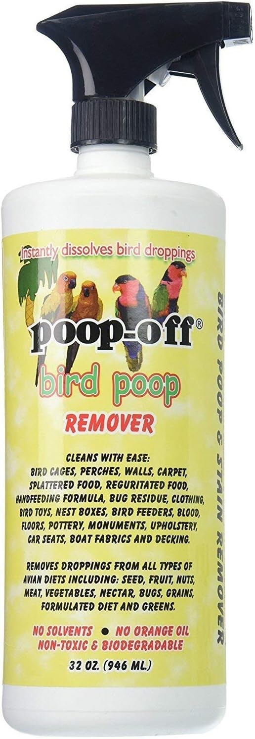 2 Pack 32 Oz Bird Waste Cleaner - Gentle Yet Effective on Furniture & Fabrics
