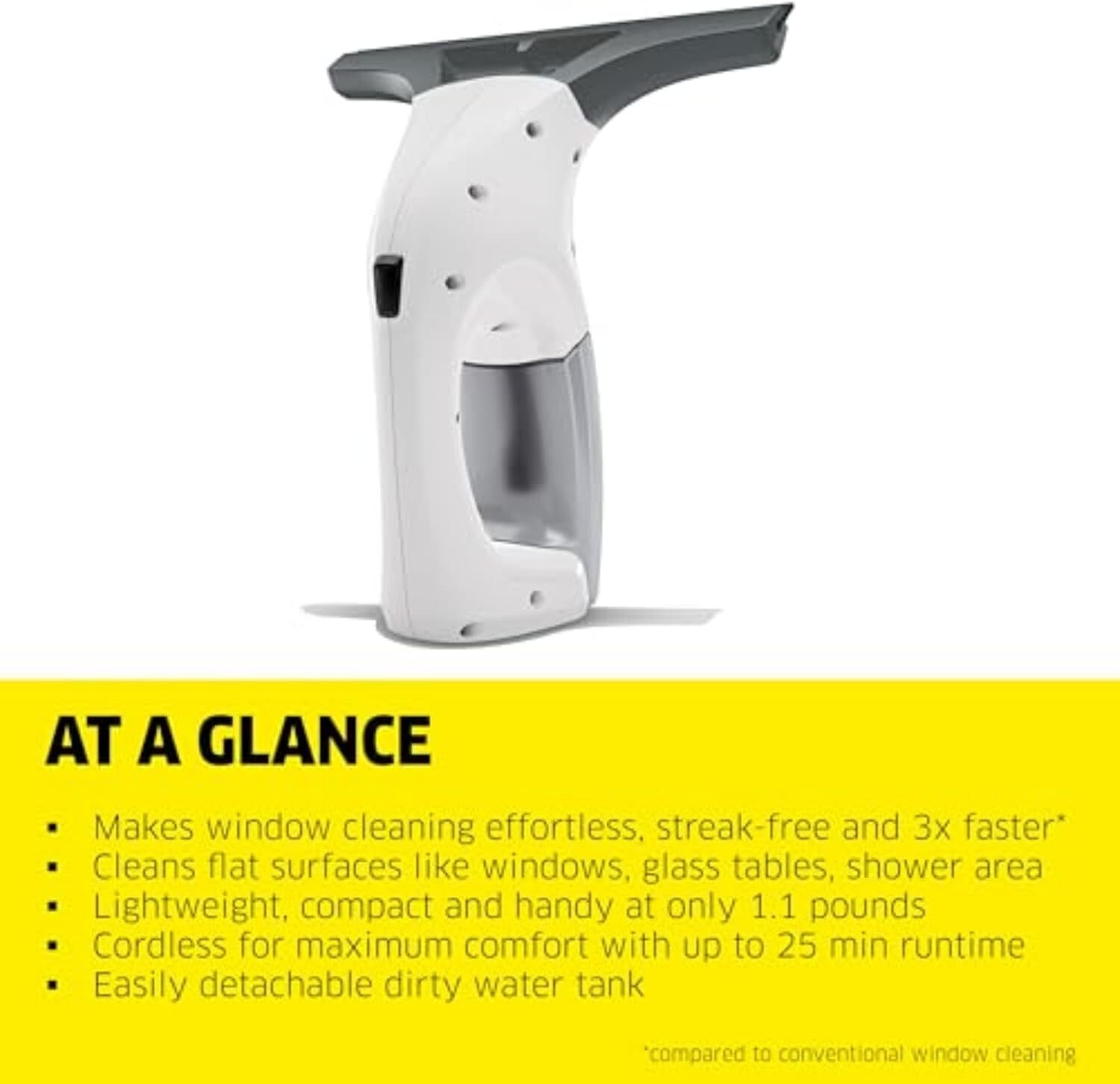 Effortless 10" Window Vacuum Squeegee - Complete Cleaning System Included