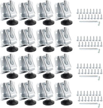 Load image into Gallery viewer, 16-Pack Heavy Duty Adjustable Leg Levelers with Non-Marring Pads for Stability