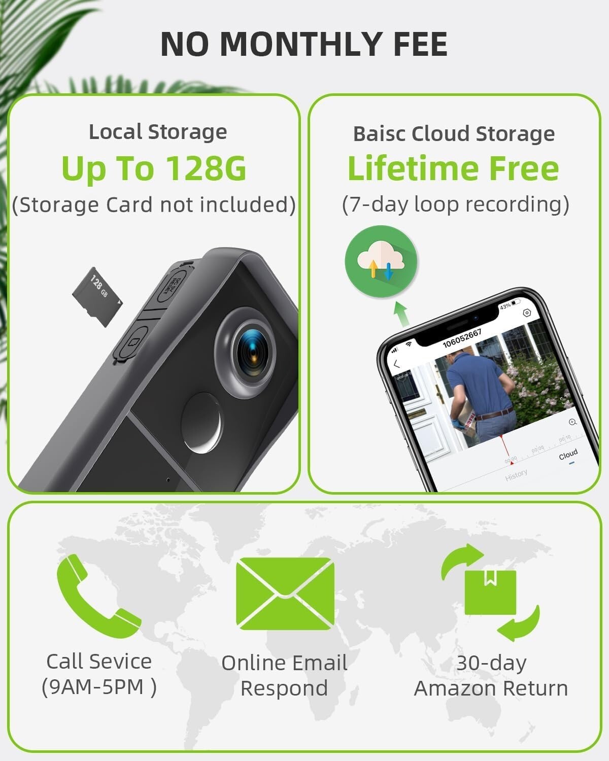 Outdoor Wireless Doorbell with Adjustable Motion Alerts - User-Friendly Design