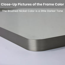 Load image into Gallery viewer, Elegant 28" x 36" Brushed Nickel Bathroom Mirror - Anti-Rust &amp; Distortion-Free