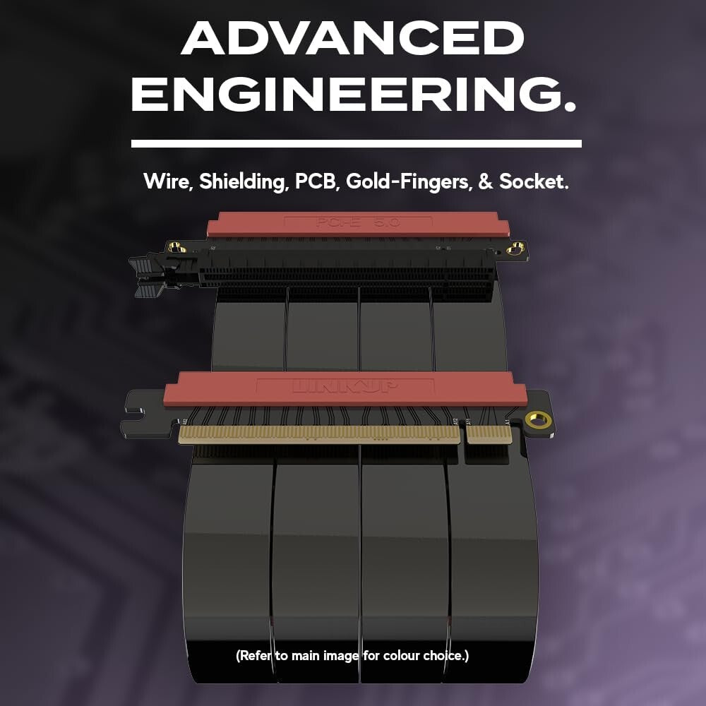 High-Speed PCIe 5.0 Riser Cable, 20cm Double Reverse – Ultimate GPU Solution
