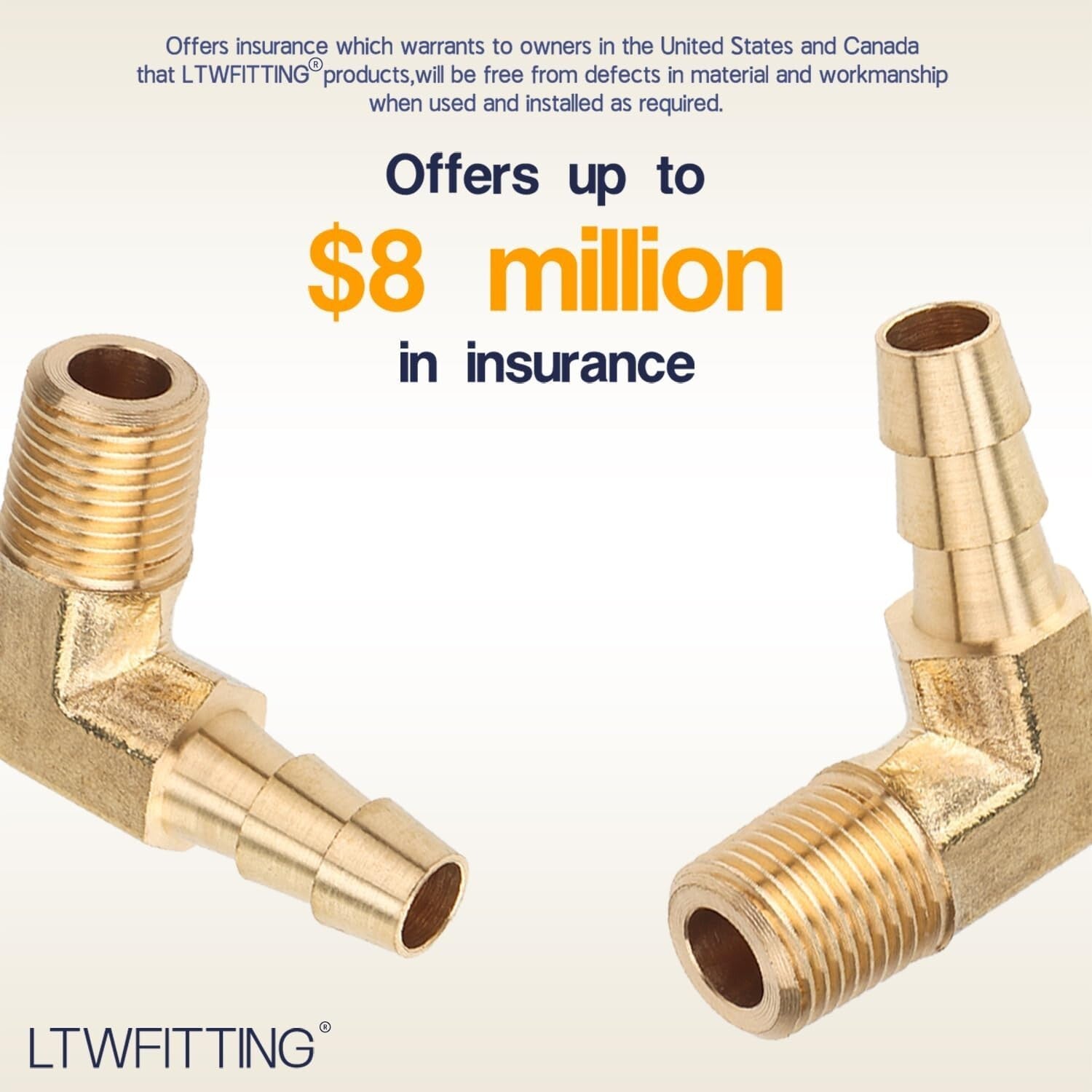 Bulk 90-Degree Elbow Brass Barb Fitting - 1/4 ID Hose x 1/8 Male NPT (400 Pack)