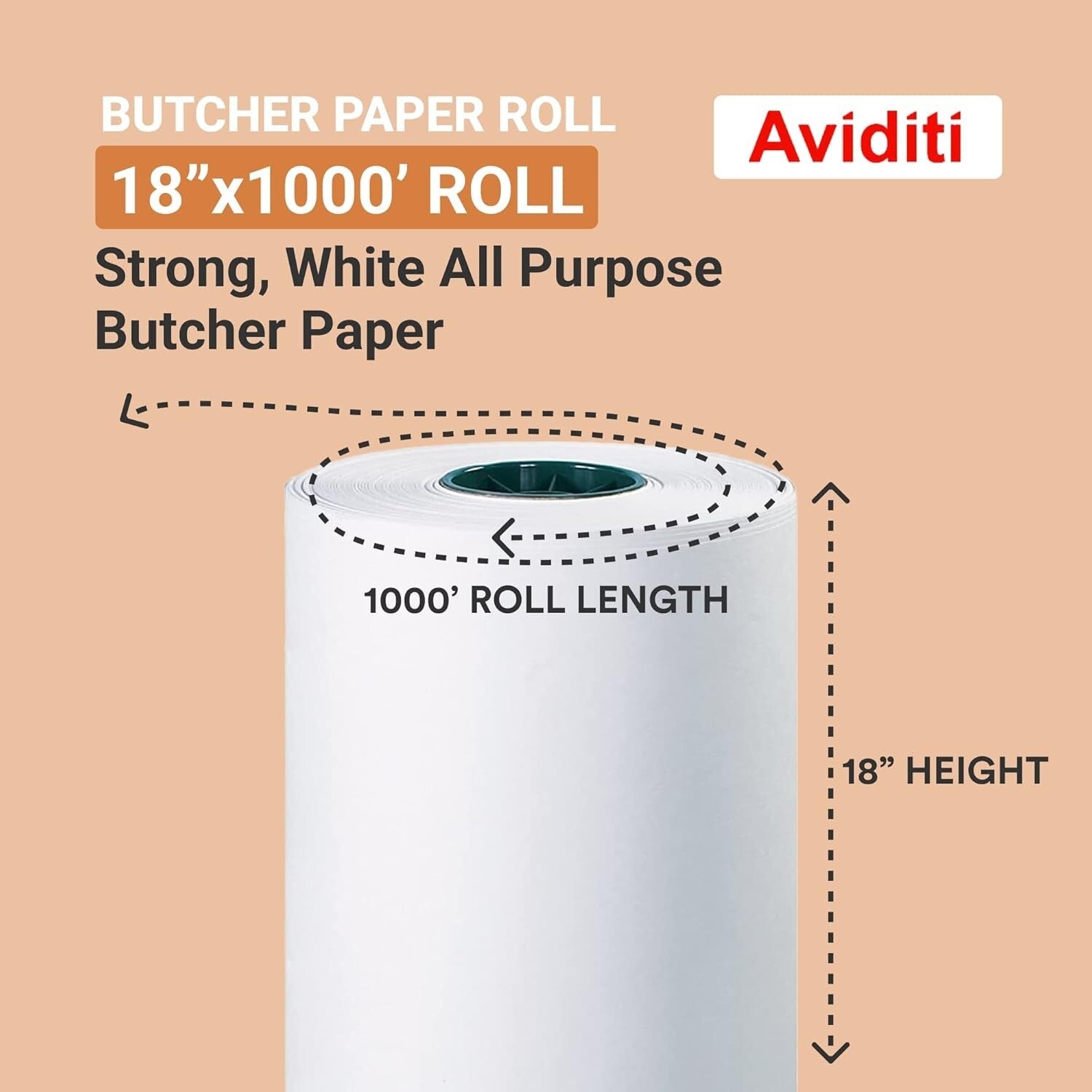 18" x 1,000 ft Butcher Paper Roll - Versatile Food and Floral Wrapping Solution