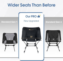 Load image into Gallery viewer, Oversized Portable Camping Chair, Lightweight with 400 lbs Capacity - Gen 3 Plus