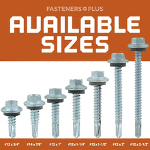 Load image into Gallery viewer, Heavy-Duty Self-Drilling Metal-to-Metal Roofing Screws in White - Pack of 250
