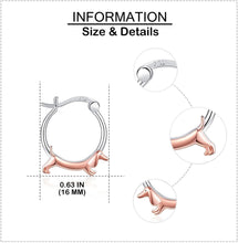 Load image into Gallery viewer, Cute Sterling Silver Dachshund Hoop Earrings - Perfect Jewelry Gift for Her