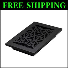 Load image into Gallery viewer, Elegant Victorian Floor Register, 6x10 in Cast Iron Black for Timeless Decor