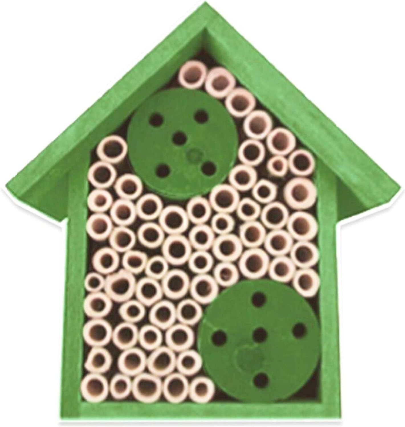 Eco-Friendly Mason Bee House with Bamboo Tubes - Attract Gentle Pollinators
