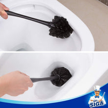 Load image into Gallery viewer, Heavy-Duty Black Toilet Plunger and Nylon Brush Set with Storage Holder