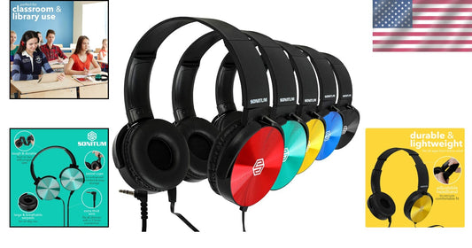 Durable & Comfy Kids Headphones Bulk Set - Ideal for School and Online Learning
