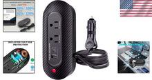 Load image into Gallery viewer, 200W Pure Sine Wave Car Power Inverter - Compact Adapter with Dual AC Outlets