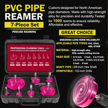 Load image into Gallery viewer, Durable Aluminum Alloy 7-Piece Pipe Reamer Kit for Leak-Free Plumbing Repairs
