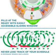 Load image into Gallery viewer, User-Friendly Pill Dispenser with 28-Day Capacity &amp; Adjustable Alert Settings