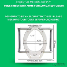 Load image into Gallery viewer, Durable Elevated Toilet Seat Riser for Easy Access - Fits Elongated Toilets Only