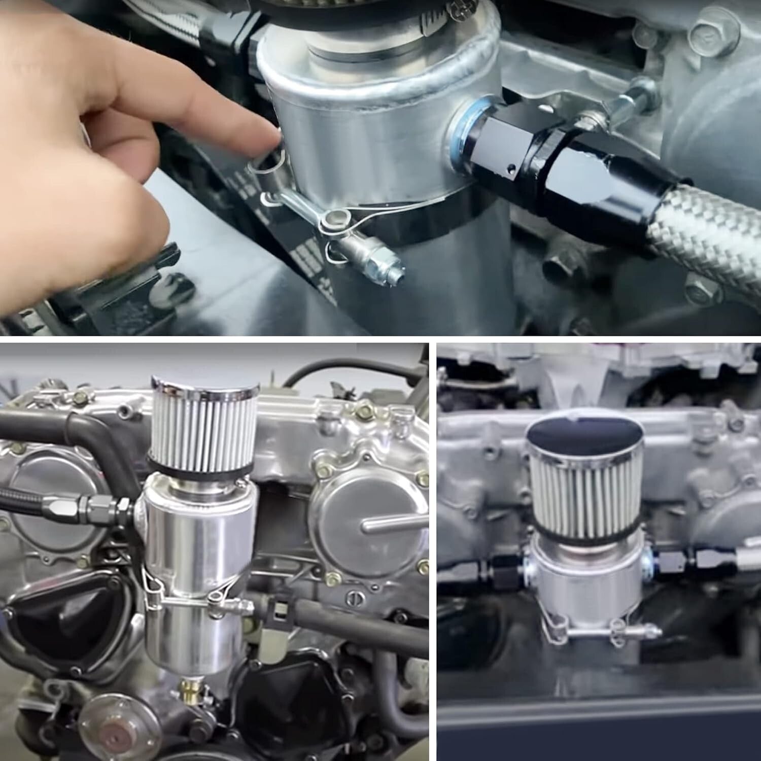 Compact 750ML Universal Oil Catch Can with Drain Valve for Performance Cars