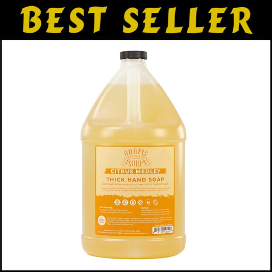 Thick Organic Castile Soap - Citrus Medley 1 Gallon Refill for All Skin Types