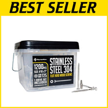 Load image into Gallery viewer, Bulk Pack of 1200 Flat Head Deck Screws - Corrosion-Resistant, Ideal for Wood